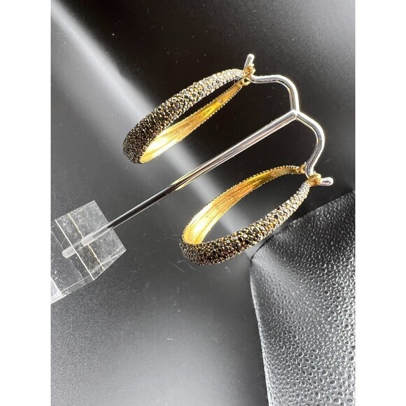 Crystal Encrusted Hoops - Picture 3 of 6